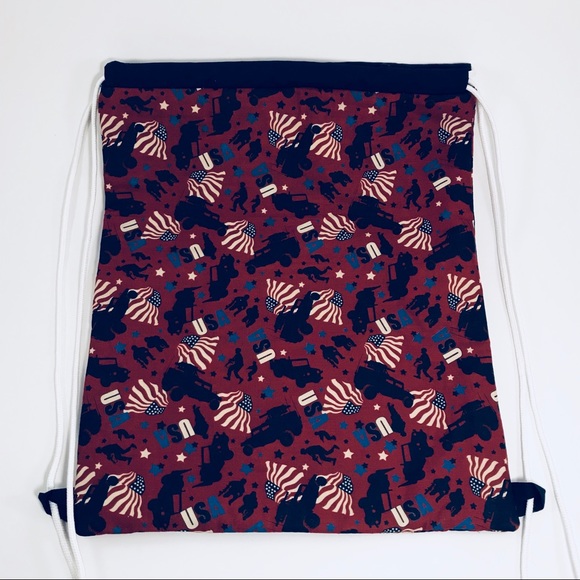 American Flag String Backpack (NWOT) - Picture 4 of 4